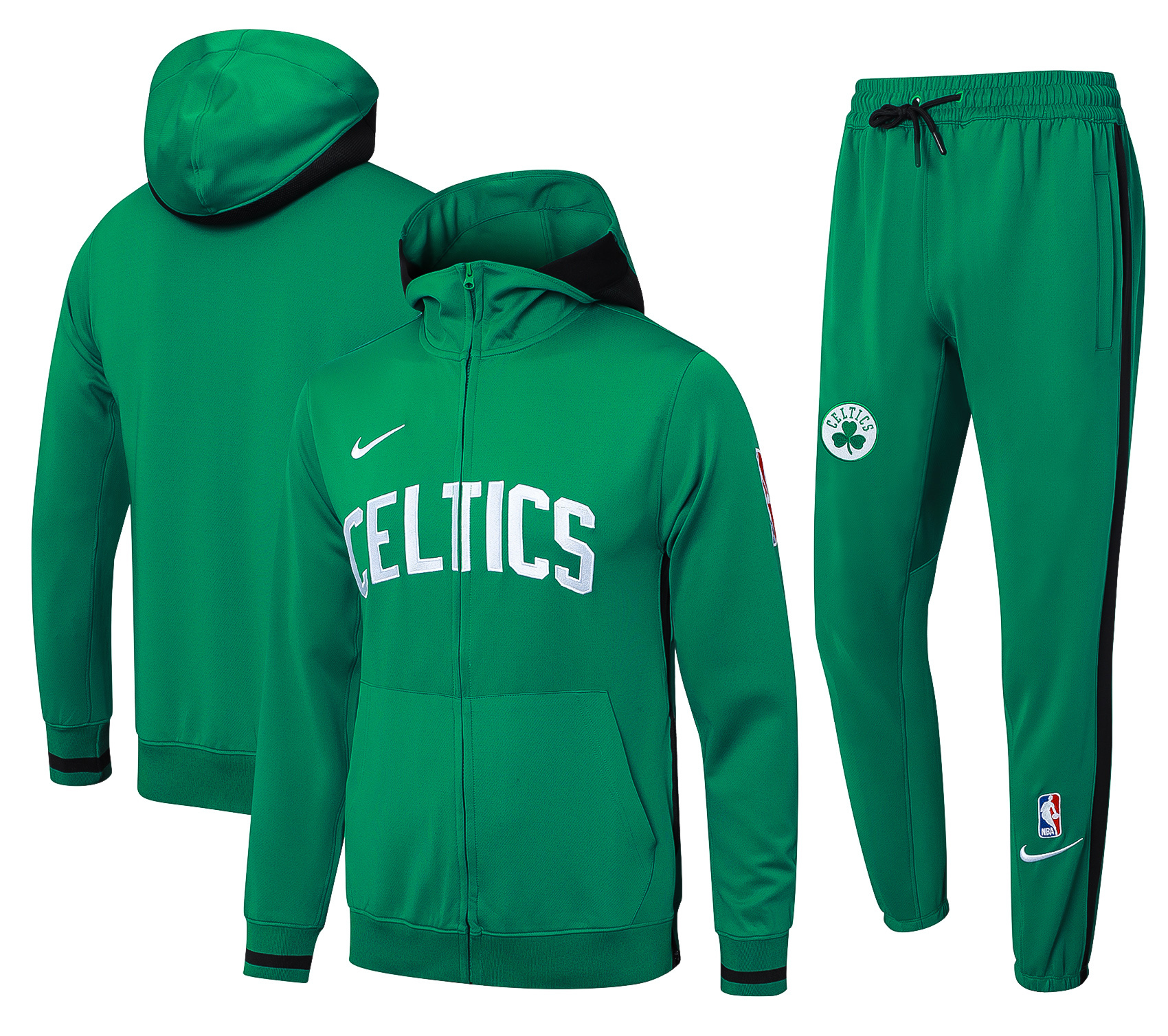 Fato de Treino Boston Celtics NBA com Capuz Verde — Meio Zip | S ao 2XL