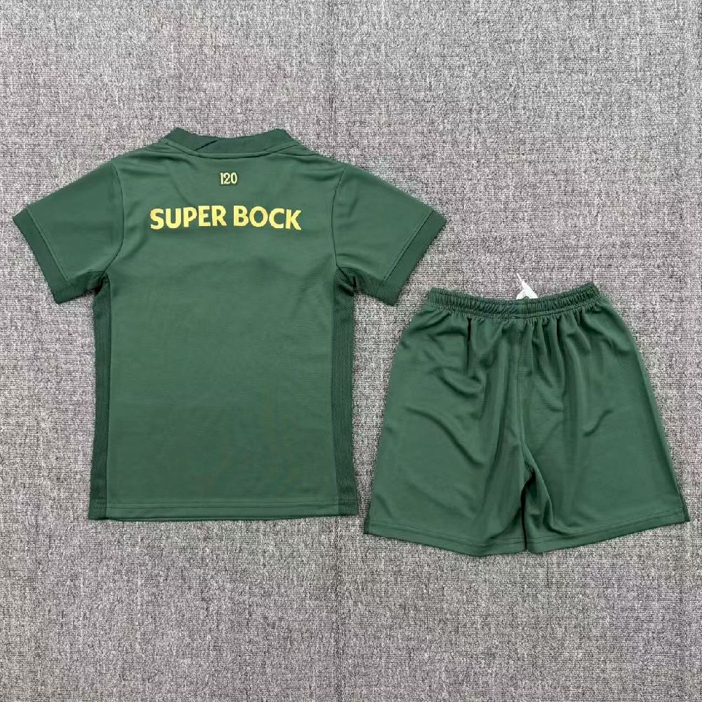Kit Infantil Sporting CP 2026/27 &ndash; 3&ordm; Equipamento (Camisola + Cal&ccedil;&otilde;es) &ndash; 120 Anivers&aacute;rio