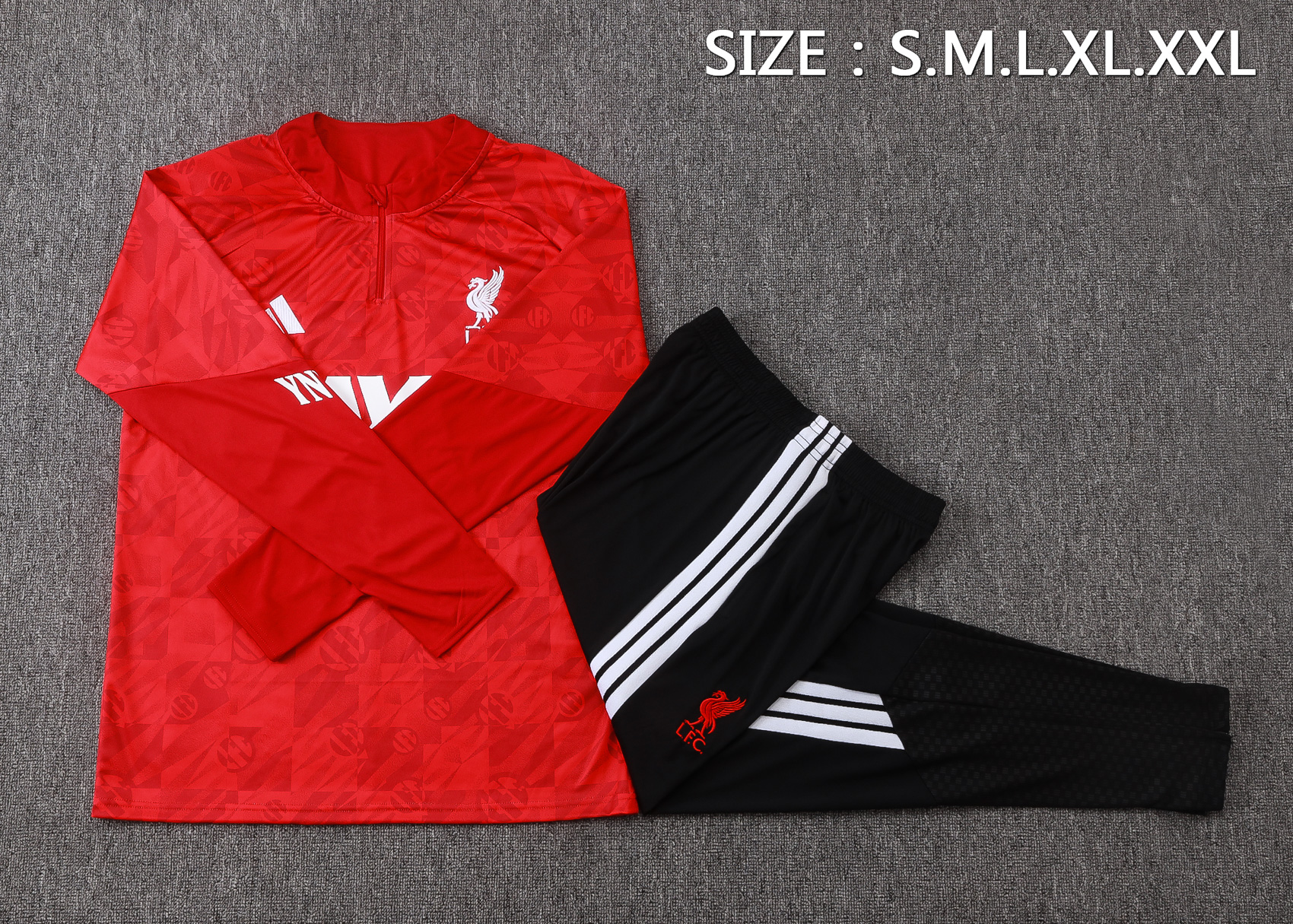 Fato de Treino Liverpool 26/27 Meio Zip Vermelho Spray | Conjunto Completo S ao 2XL