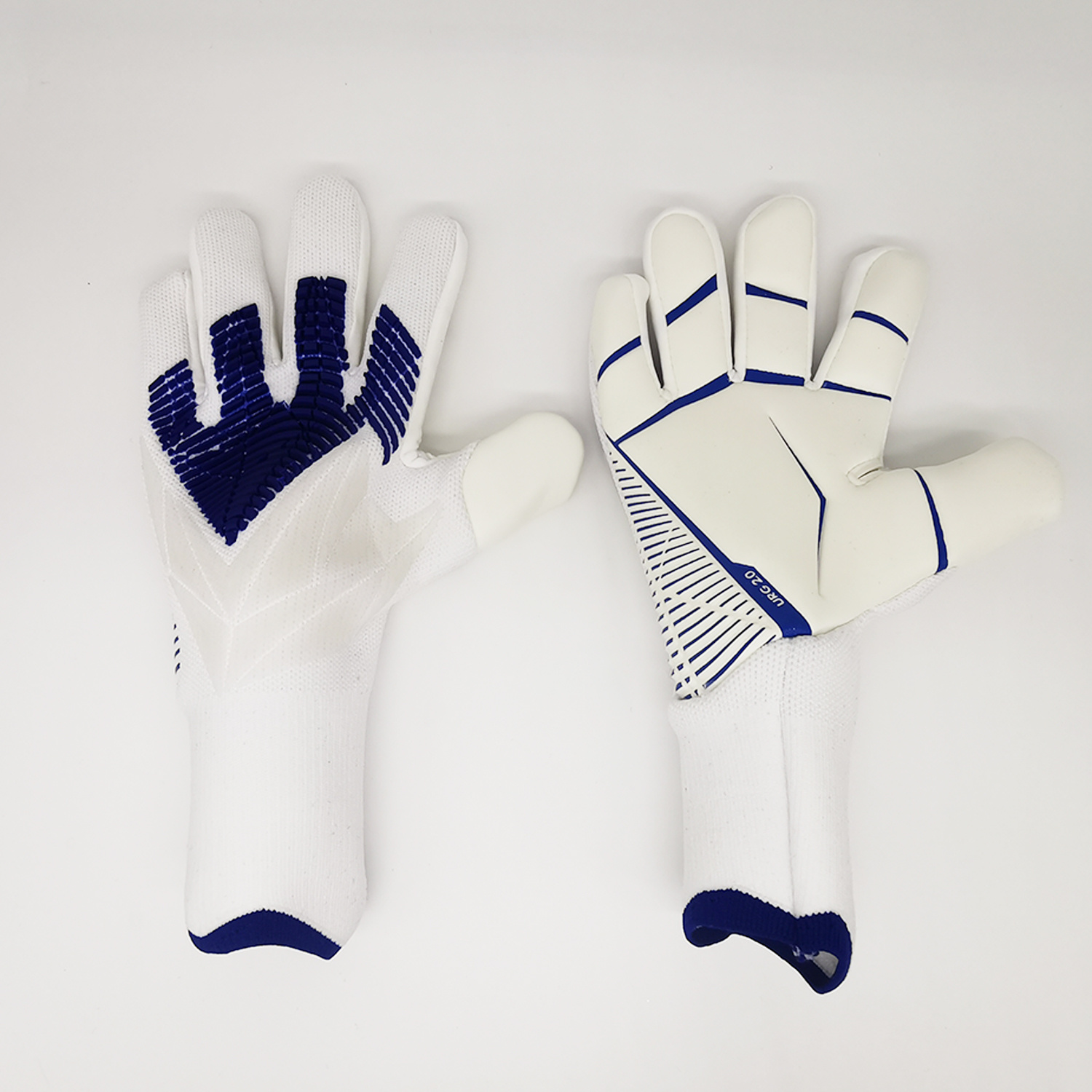 Luvas de Guarda-Redes A22 Azul-Branco | Tamanhos 5 a 10 (15cm a 21cm Palma)