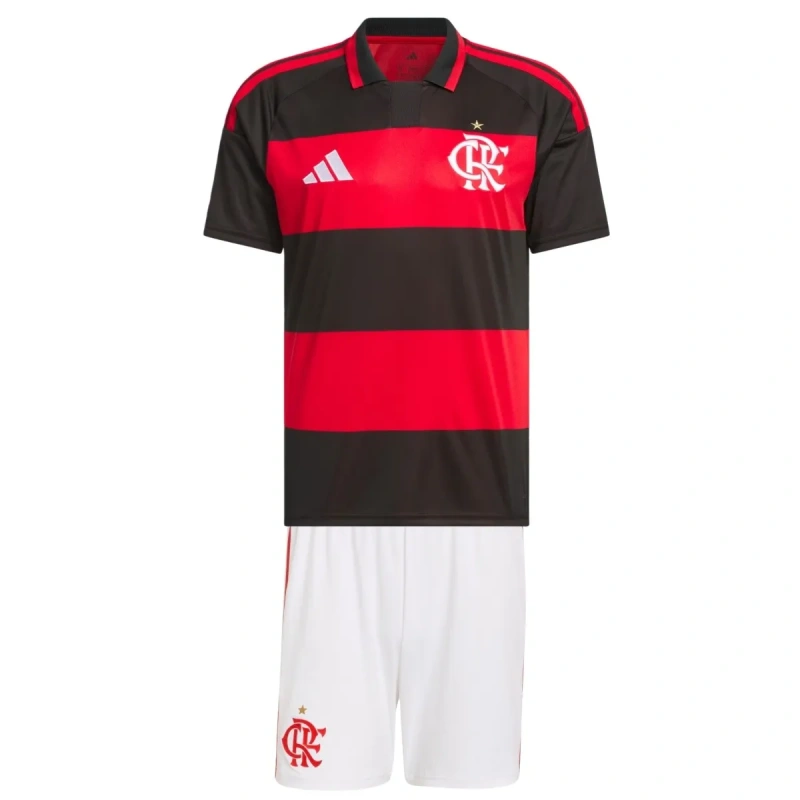 Kit Infantil Flamengo 26/27 Home — Camisola + Calções | 3 aos 13 Anos