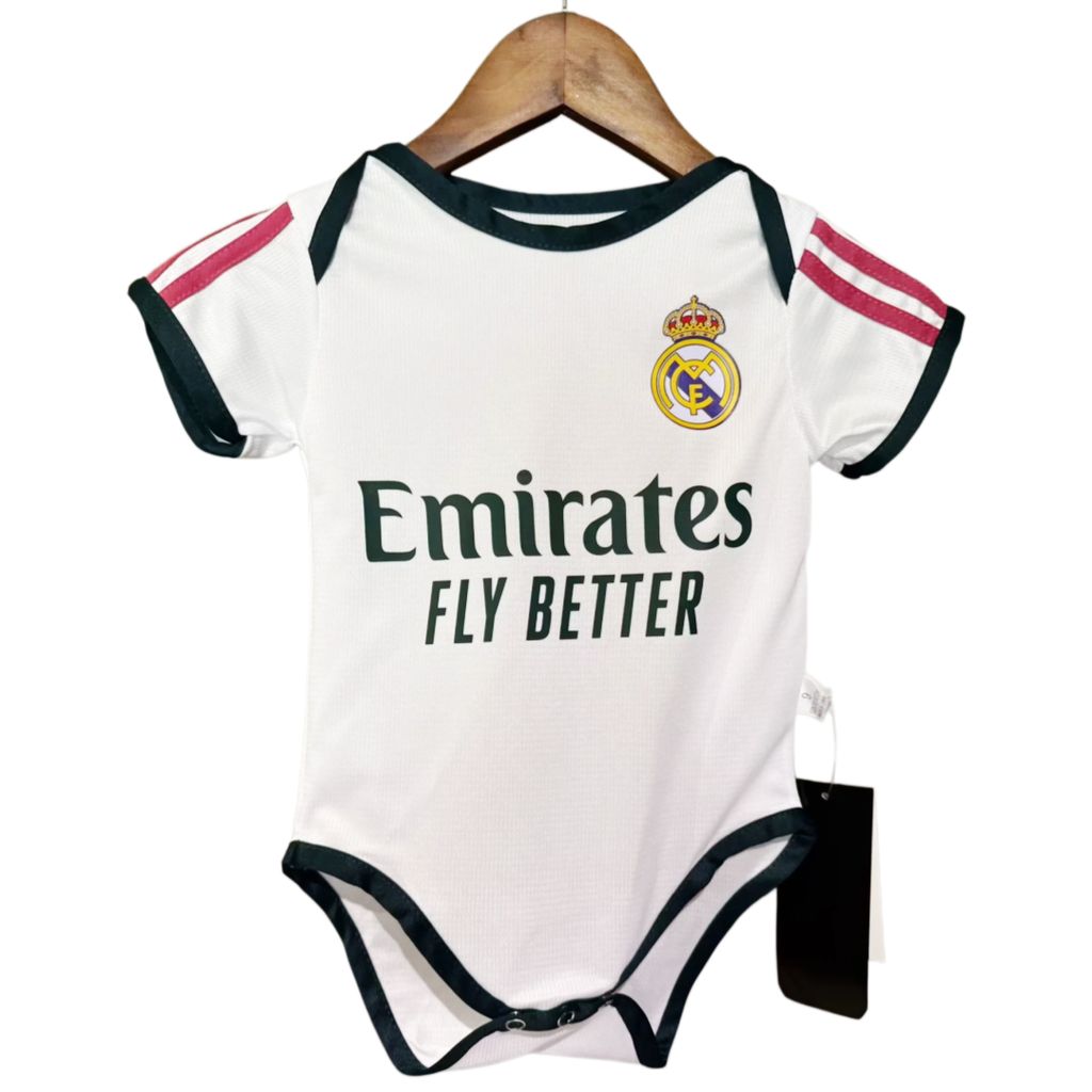 Baby Real Madrid 2026/27 Home Baby Onesie – 0 aos 24 meses 🤍👶