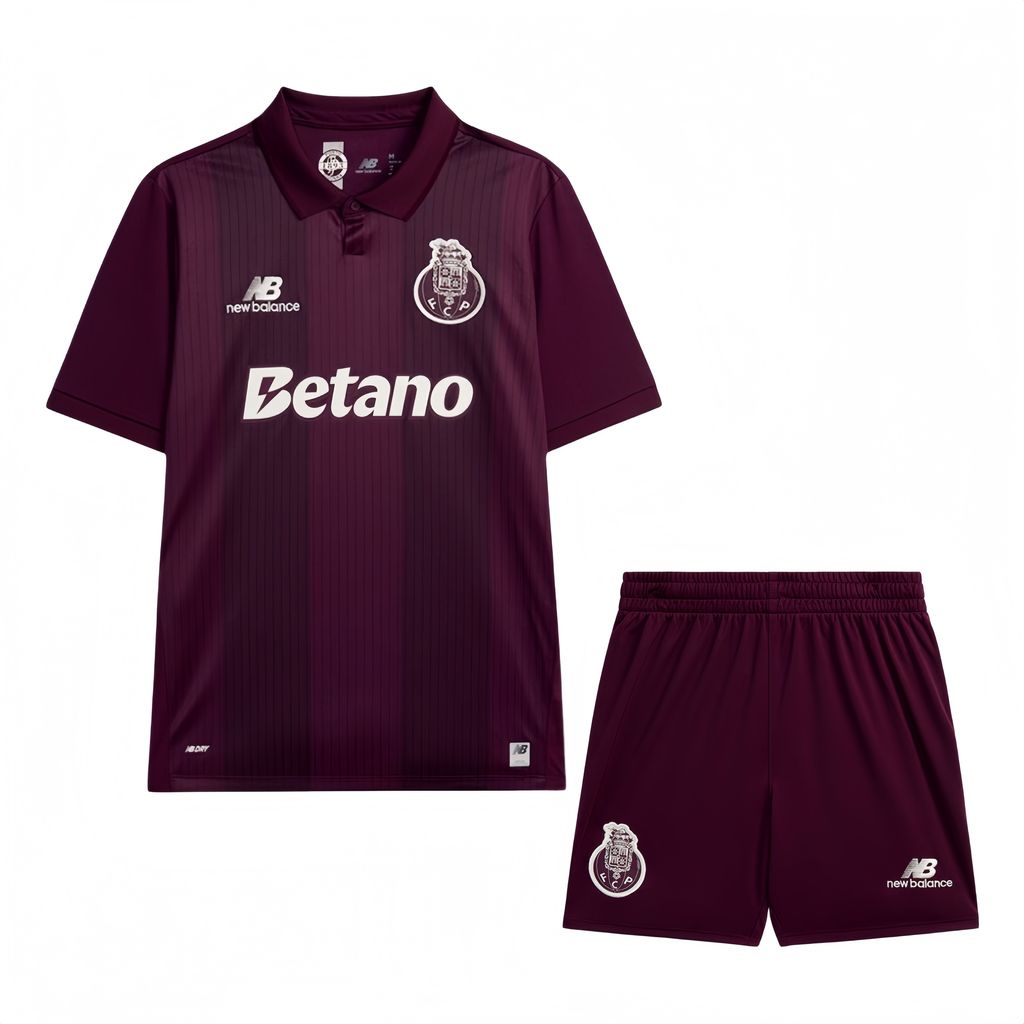 Kit Infantil FC Porto 2026/27 &ndash; Equipamento Alternativo Rubi &ndash; 3 aos 13 anos