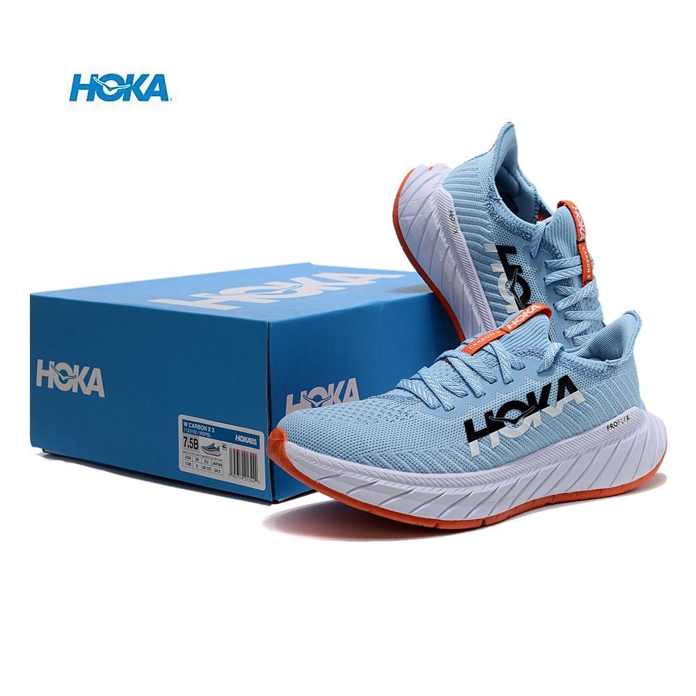 HOKA ONE ONE Carbon X3 Azul-Laranja – Tamanhos 36 ao 45 👟🚀
