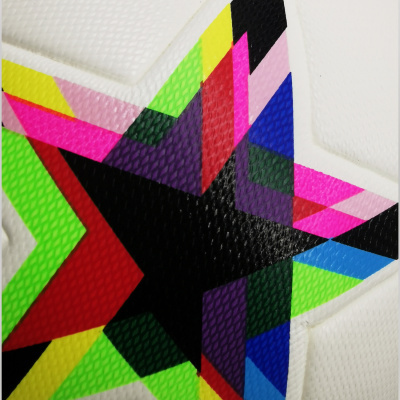 Padrão colorido com formas geométricas e textura em relevo