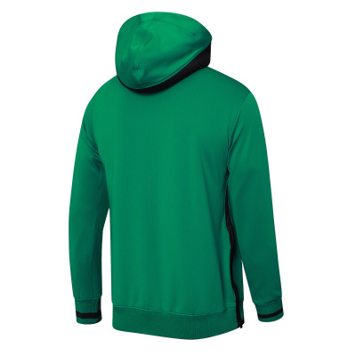 Sweatshirt verde com capuz vista de trás