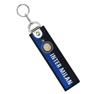 Porta-chaves azul e preto com logo e texto Inter Milan