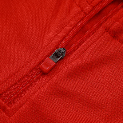 Fecho de correr vermelho com puxador plástico e tecido vermelho