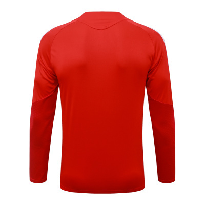 Camisola de manga comprida vermelha vista de trás