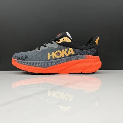 Ténis desportivos HOKA cinzento, preto, amarelo e laranja