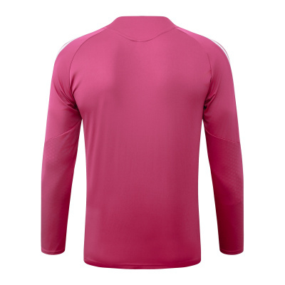 Camisola desportiva rosa de manga comprida vista de costas