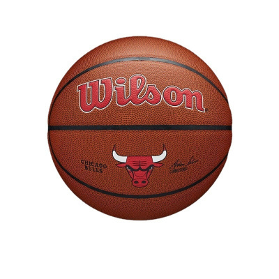 Bola de basquetebol Wilson com logótipo Chicago Bulls e texto