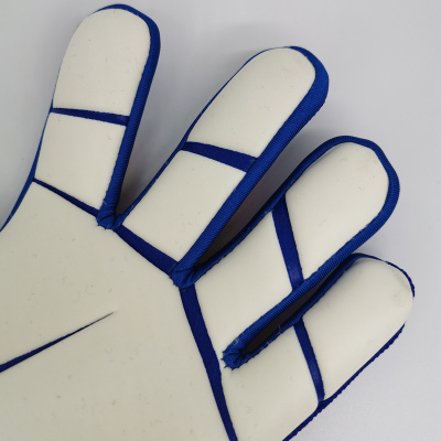 Luvas desportivas brancas com detalhes azuis