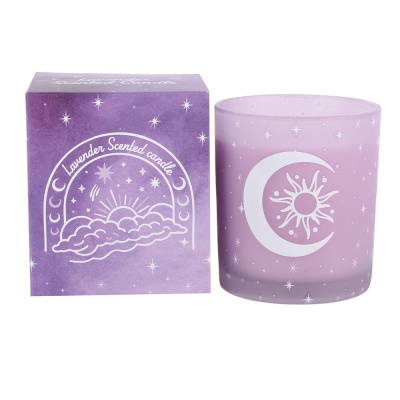 Vela&#x20;de&#x20;Lavanda&#x20;&quot;C&#x00E9;us&#x20;em&#x20;Tons&#x20;Pastel&#x20;de&#x20;Roxo&quot;