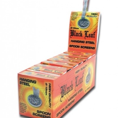 Expositor com caixas de filtros de aço penduráveis para colher Black Leaf