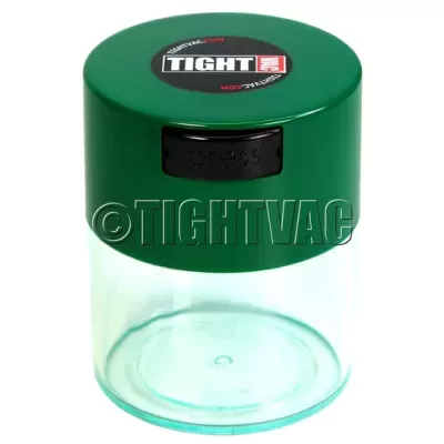 Frasco de armazenamento transparente com tampa verde TIGHT VAC