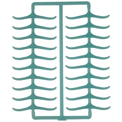 Suporte de plástico verde com múltiplos ganchos organizadores