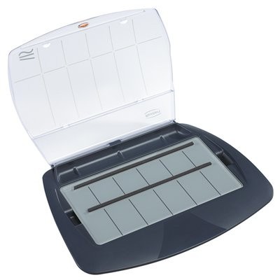 Tabuleiro para laptop preto com tampa transparente