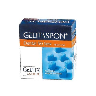 Caixa do produto dental GELITASSPON Dental 50 box com esponjas azuis