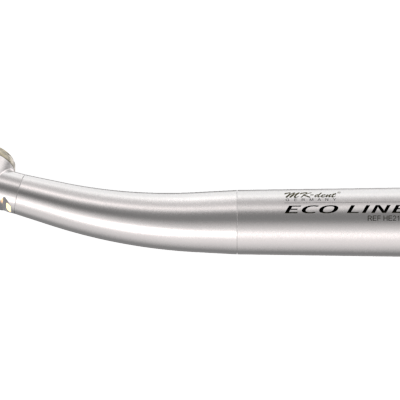 Manipulo dentário metálico prateado ECO LINE com texto impresso