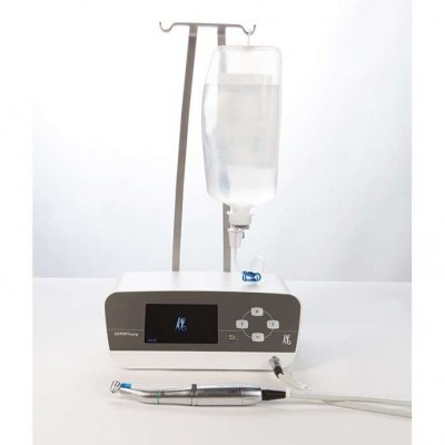 Máquina de irrigação dentária com ecrã digital e saco de líquido