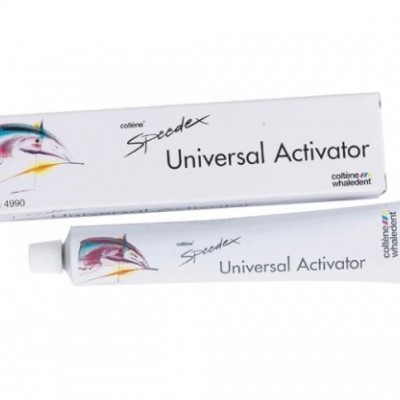Tubo de creme Speedex Universal Activator com caixa branca e desenho de peixe colorido