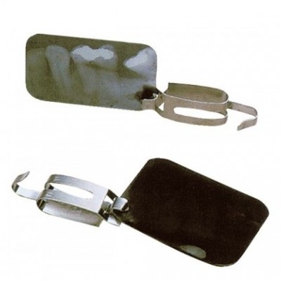 Par de espelhos retrovisores pequenos com suportes metálicos