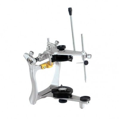 Aparelho de articulador dentário metálico com componentes ajustáveis