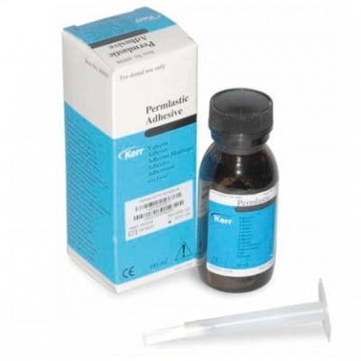 frasco de adesivo dentário PermaStic com seringa e caixa