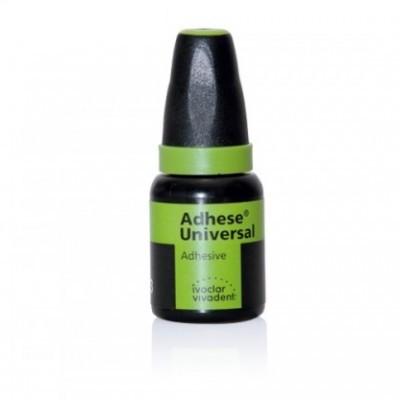 Frasco preto e verde de adesivo universal Adhese Ivoclar Vivadent