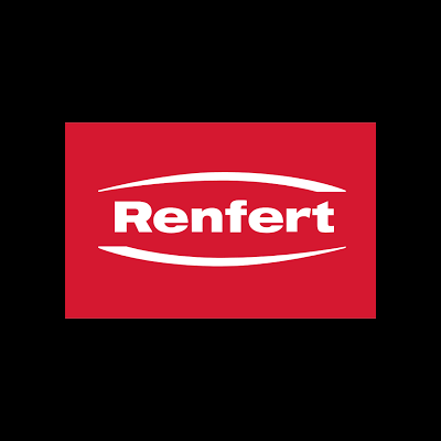 Logótipo Renfert em vermelho e branco