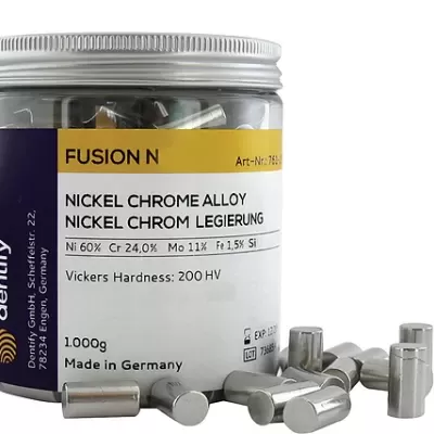 Jarro com fusíveis de liga de níquel e cromo e rótulo detalhado