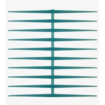 Grade plástica verde com barras horizontais paralelas