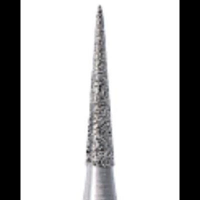 Ponta cónica texturizada em metal prateado para perfuração
