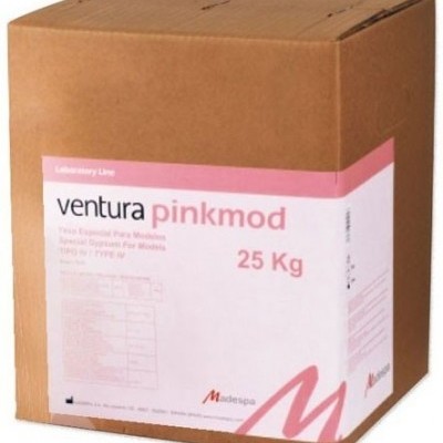 Caixa de cartão com rótulo 'ventura pinkmod 25 Kg'