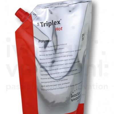 Embalagem flexível prata e vermelho para polímero dental SR Triplex Hot