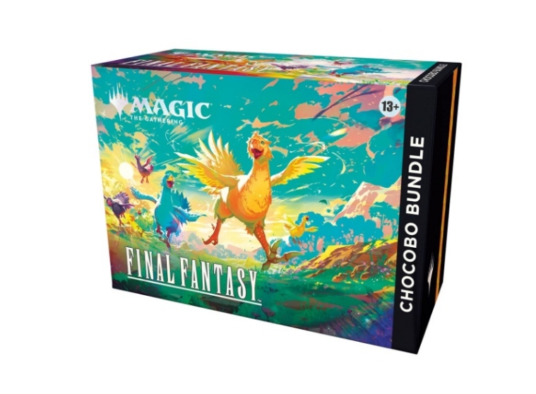 MTG FINAL FANTASY Chocobo Bundle - EN Caixa colorida de Magic The Gathering Final Fantasy com Chocobo amarelo e texto 'CHOCOBO BUNDLE'