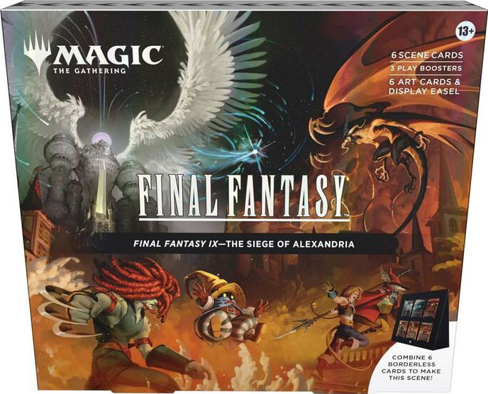 MTG FINAL FANTASY Siege of Alexandria Scene Box - EN Embalagem do jogo Magic The Gathering Final Fantasy IX com arte de personagens e dragão