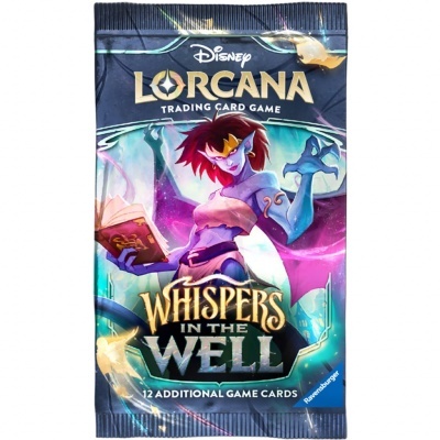 Pacote de cards colecionáveis Disney Lorcana Whispers In The Well azul e roxo
