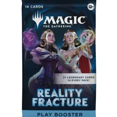 Pack de cartas Magic The Gathering Reality Fracture Play Booster com arte de duas personagens femininas