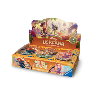 Caixa de cartas colecionáveis Disney Lorcana Wilds of the Unknown