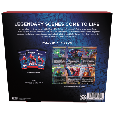 Caixa colecionador Magic: The Gathering Spider-Man com cartas de personagens