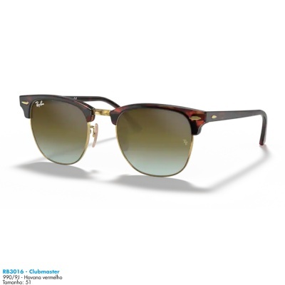 Óculos de sol Ray-Ban RB3016 CLUBMASTER