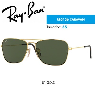 Óculos de sol Ray-Ban RB3136 CARAVAN Óculos de sol Ray-Ban RB3136 CARAVAN