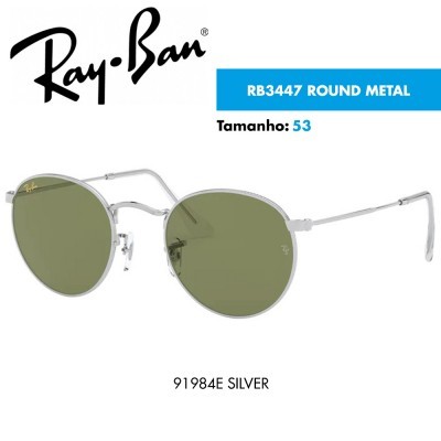 Óculos de sol Ray-Ban RB3447 ROUND METAL