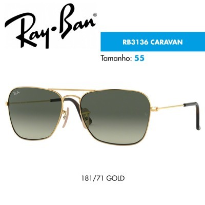 Óculos de sol Ray-Ban RB3136 CARAVAN Óculos de sol Ray-Ban RB3136 CARAVAN