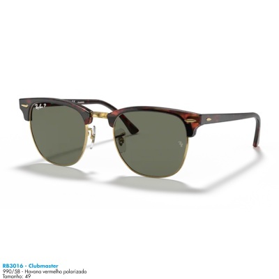 Óculos de sol Ray-Ban RB3016 CLUBMASTER