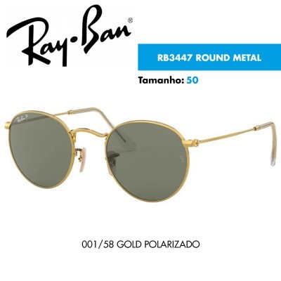 Óculos de sol Ray-Ban RB3447 ROUND METAL