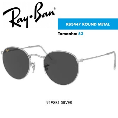 Óculos de sol Ray-Ban RB3447 ROUND METAL