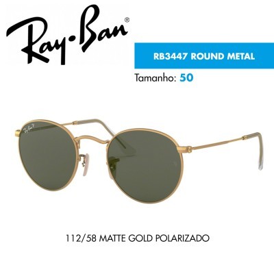Óculos de sol Ray-Ban RB3447 ROUND METAL